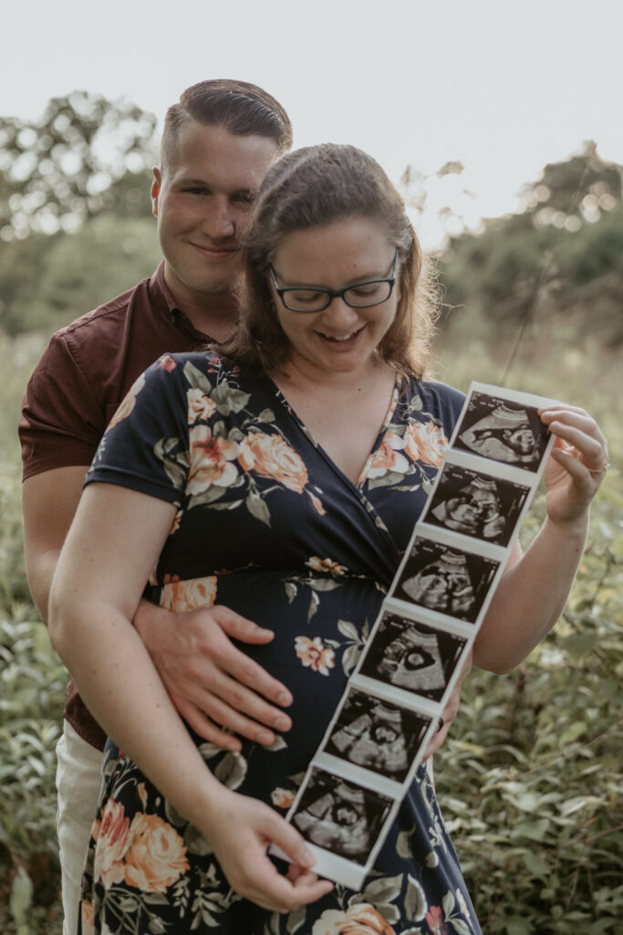 photo of a couple holding ultrasound